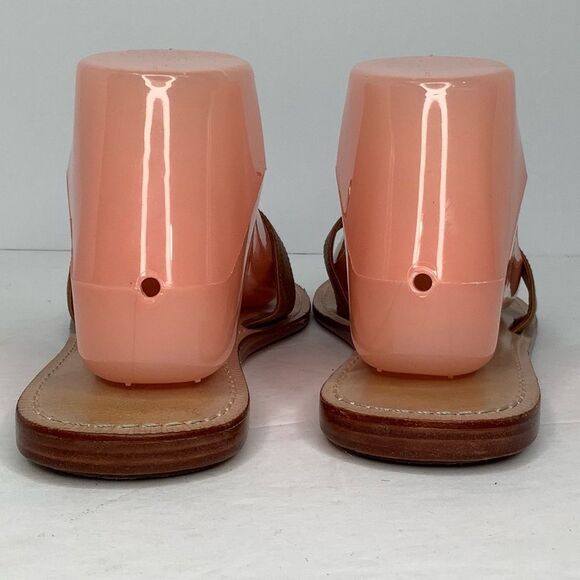 Brighton Ocean Slip On Thong Brown Leather Women’s Flat Flip Flop Sz 7M - Picture 6 of 9